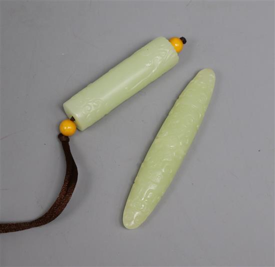 Two jade pendants